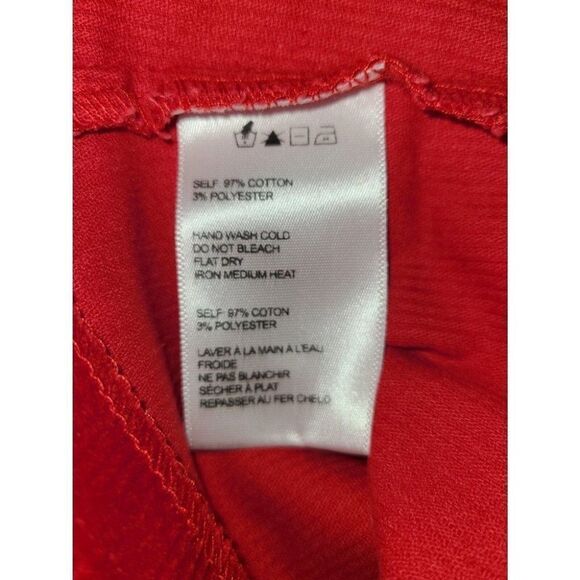 Urban Outfitters Corduroy‎ Top Size XL Red Zip Front Straps - Picture 4 of 6